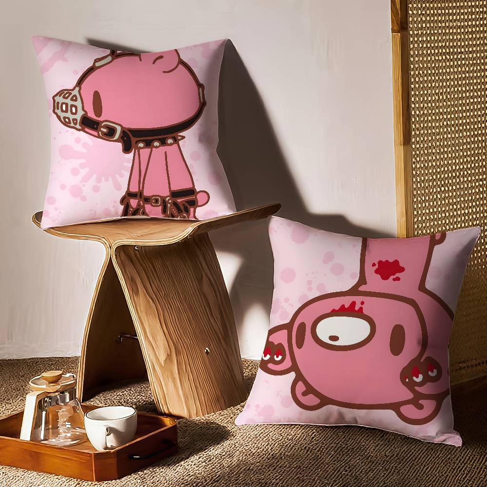 G-Gloomy B-Bear Pillow Case Sofa and Living Room Decorative Cushion Covers Dust-proof and Mite-proof Invisible Zipper