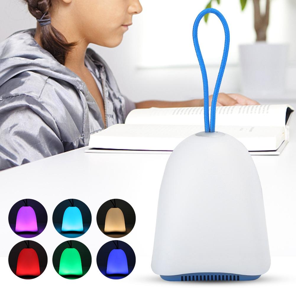 Kabelloser Bluetooth-Lautsprecher Lichtberührungskontrolle 8 Farben LED-Nachtlicht Smart SpeakerBlau