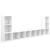 TV Cabinets 4 pcs White 107 x 35 x 37 cm Engineered Wood