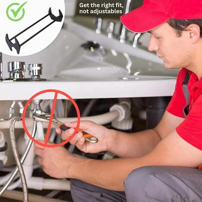 Household Repair Plumbing Tool Flume Sink Wrench Sink Faucet Key Plumbing Pipe Four-claw Hexagon Wrench Bathroom Wrench Tool
