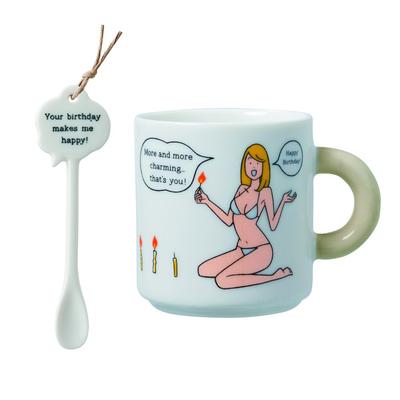 KINTO Talking Happy Birthday Yutanpo 31771 Mug, Shirane,