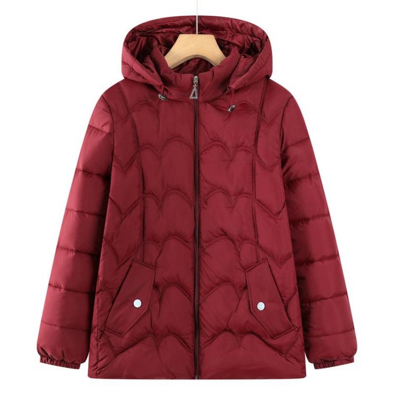 Women's Thickened Winter Cotton Jacket Women's Casual Hooded Coat Warmth Comfortable Mom Clothes Middle-Aged And Elderly Fashion