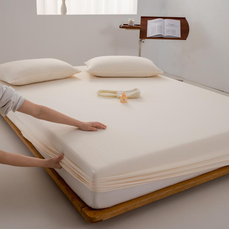 

Простыня на резинке из 100% хлопка с резинкой, регулируемый нескользящий чехол для матраса для односпальной двуспальной кровати размера «king-size» размером 140/160/180/200 см 160x200x30cm