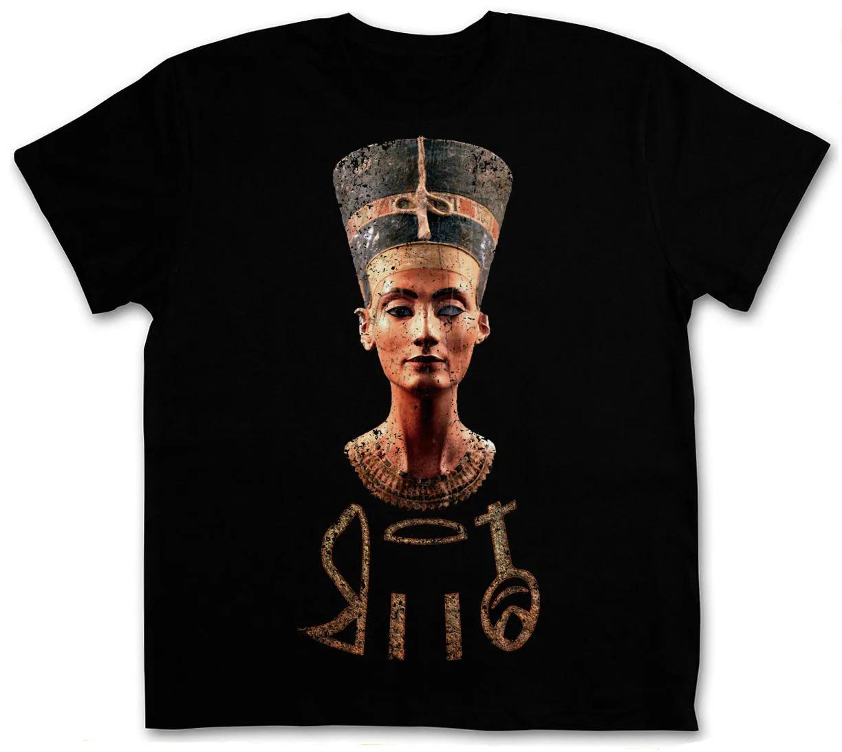 Египетский Фараон Египет Королева Мумия Нефертити Печатная Футболка Новая 100% Хлопок Короткий Рукав Круглый Вырез Футболка Повседневная Мужская Майка 4XL