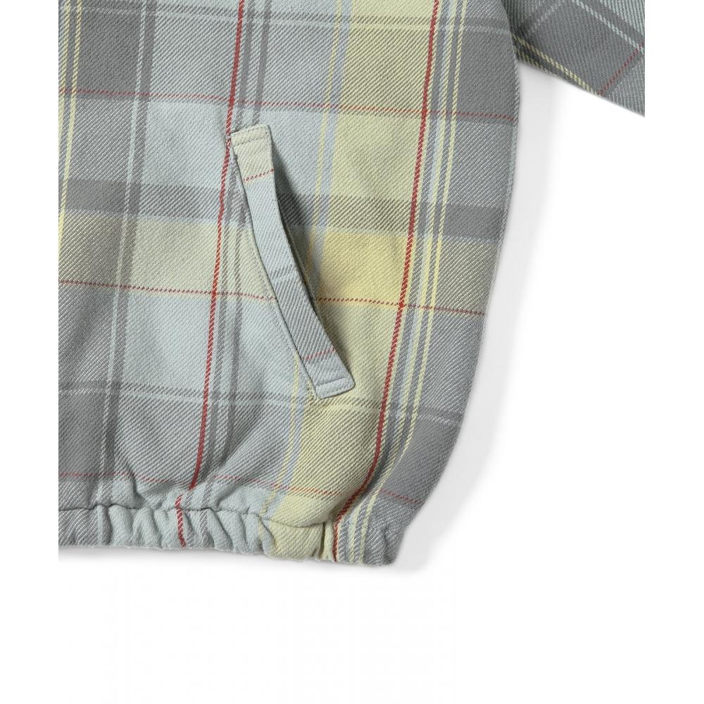 Thisisneverthat Big Plaid Flannel Jacket Blue Grey