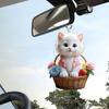 Christmas Car Accessories Hanging Decoration Lightweight Cat Shape Design with Lanyard Christmas