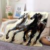 Horse Race Flannel Blanket Throw Blanket Soft Warm Sofa Bed Camping home Decor Unique Christmas Gift C9261546