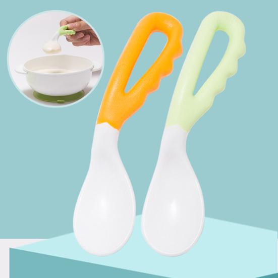 Bendable Spoons for Infants Baby Training Spoons Easy-Grip Handle Reusable Dining Utensil for Self