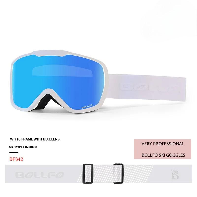 Aktualisierte Skibrille Doppellagig Herren Winter Warm Skibrille Anti-Beschlag UV-Schutz 400 Snowboardbrille Damen Ski Myopie Brille Brille