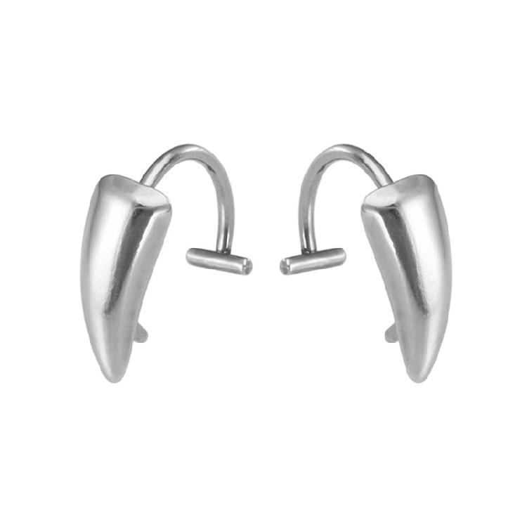 

Creative Clip On Stainless Steel Fang Lip Cuffs for No Piercing Jewelry Lip Studs Ideal for Parties and Festivals
