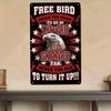 Free Bird Vintage Metal Wall Art Classic Rock Band Iron Decor Ideal for Home Bar Cafe Office Indoor Outdoor Display