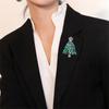 2023 neue Grüne Kristall Einbettung Mode Weihnachten Baum Brosche Pins Charme Strass Broschen für Frauen Mann Unisex Schmuck Geschenke