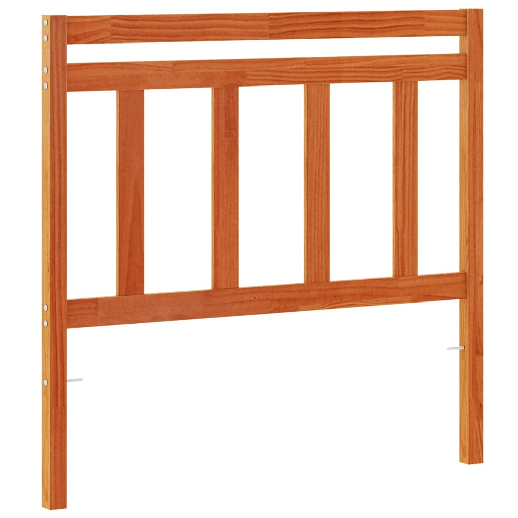 Headboard Wax Brown 100 Cm Solid Pine Wood