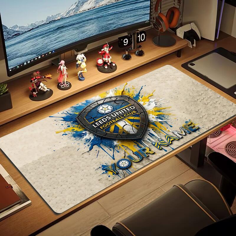 Leeds United FC Print Cushion Non-slip Laptop Tablet Big Mousepad XXL Mat Mini PC Playmat With Lock edge