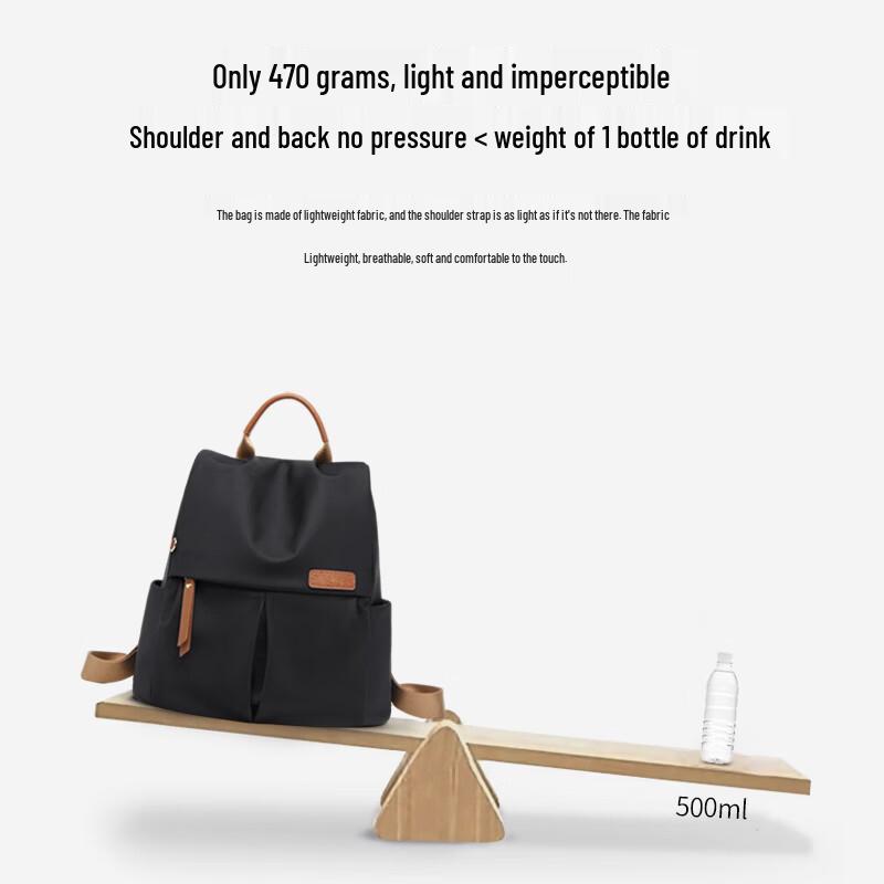 Zhuer Women's Ultralight Oxford Anti-Theft Backpack