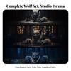 Scary Wolf Face Covering | Snarling Open Mouth Latex Material, canine head covering, for