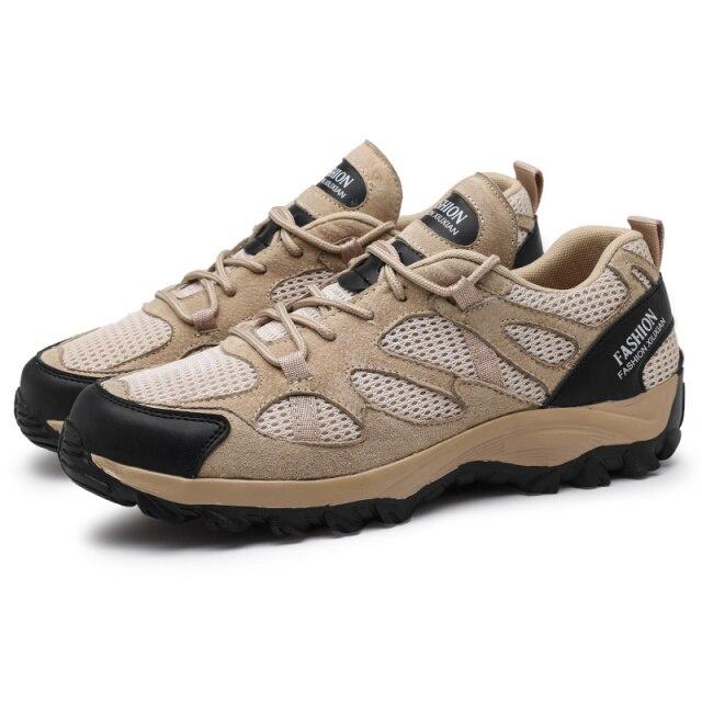 

Tehezao Новые продажи сетчатых дышащих походных кроссовок для мужчин, нескользящая спортивная обувь для активного отдыха, мужская легкая обувь для охоты и ходьбы 38