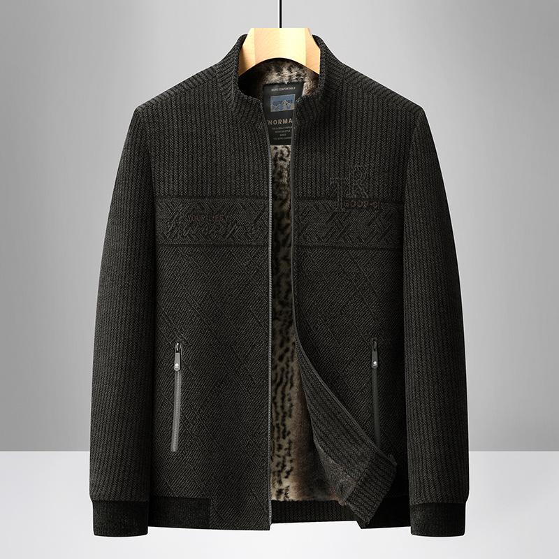 Men's Winter Jacket: Thick Chenille, Warm, Plus-Size for Middle-Aged & Elderly