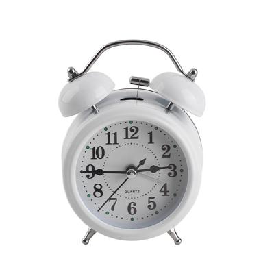 3 Zoll Doppelglockenwecker Moderner mechanischer Wecker aus Metall am Bett, klingelnder Wecker, batteriebetrieben