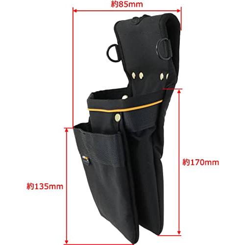 Takagi Tool Pocket, CORDURA, Black, 16.5 x 8.5 x 28.5 cm, Lightweight and Durable, with Reflective Material for High Visibility in the Dark