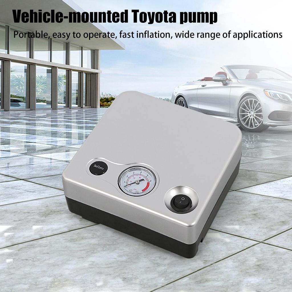 Portable Air Compressor 12V Electric Compressor Tool Motorcycle Air Pump With Pressure Gauge For Car Bicycle Motorcycle Truck