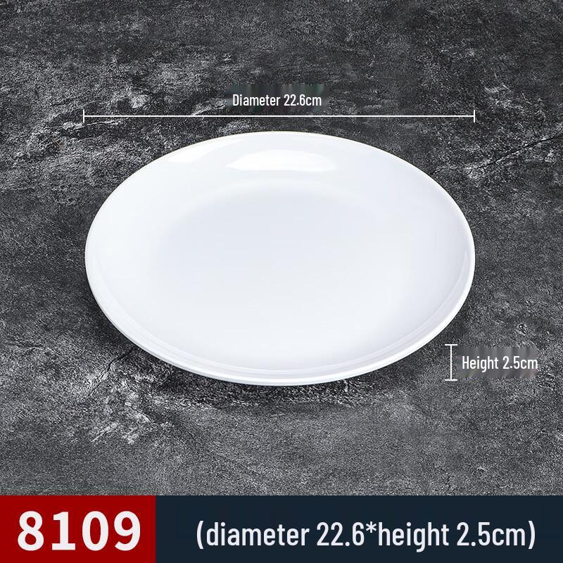 Shengjia Commercial Melamine Dinner Plates (10-Pack)