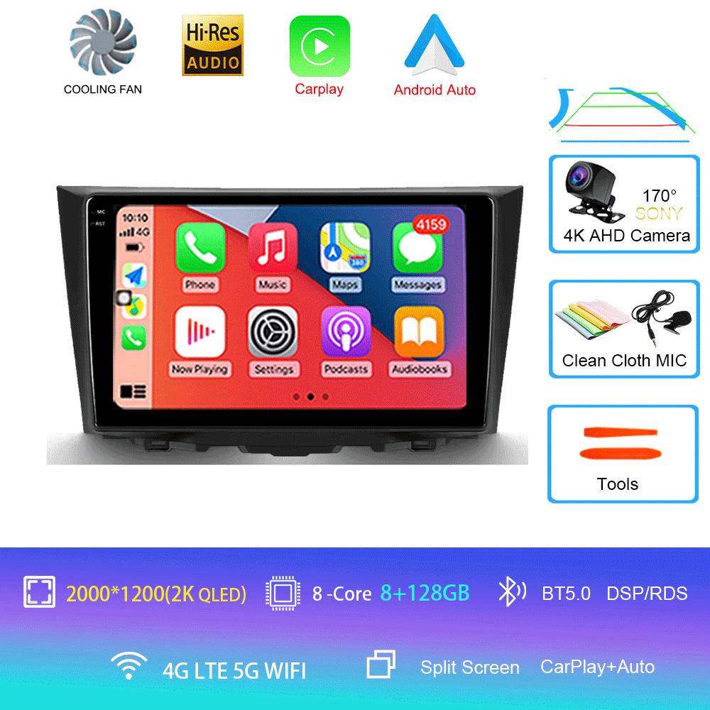 Car Radio Android 14 CarPlay Auto WIFI+4G For Suzuki Kizashi 2009 - 2015 GPS Navigation Stereo Multimedia Video Player Head Unit