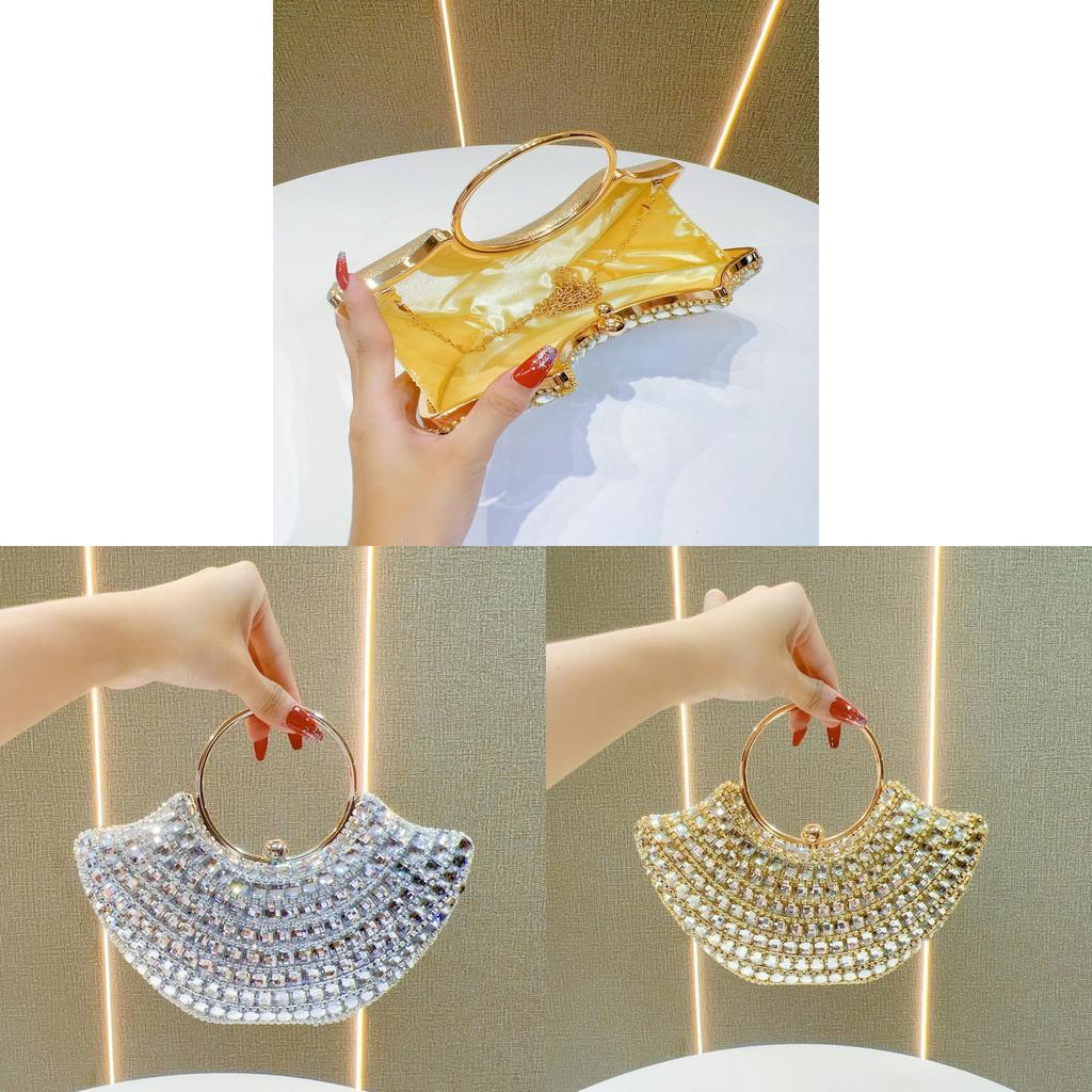 Crossbody Evening Bag For Women With Diamante Embellishments And Polyester Material For Formal Events