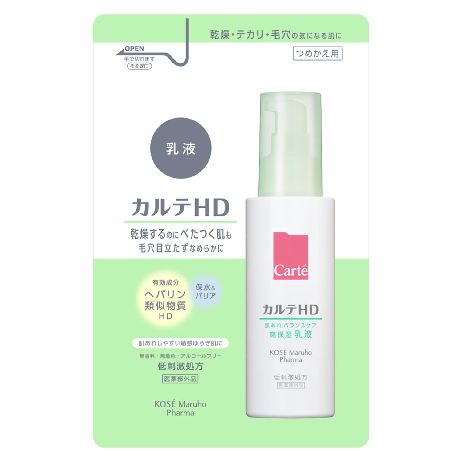 Эмульсия HD Balance Care 120 мл: Увлажняющий лосьон на основе гепарина Kose, Увлажняющий лосьон для ухода за порами Refill 110ml