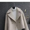 New Autumn Korean Style College Style Mini Short Wool Coat for Petite Women, Dragon Phoenix Velvet Overcoat
