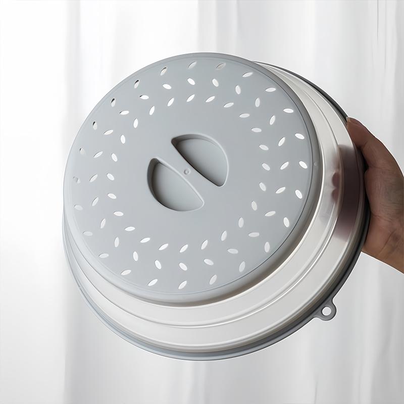 Folding Heating Covers Food Splash-Proof Microwave Cover Multi-Function Microwave Tray With Bottom Fresh-Keeping Cover Tool