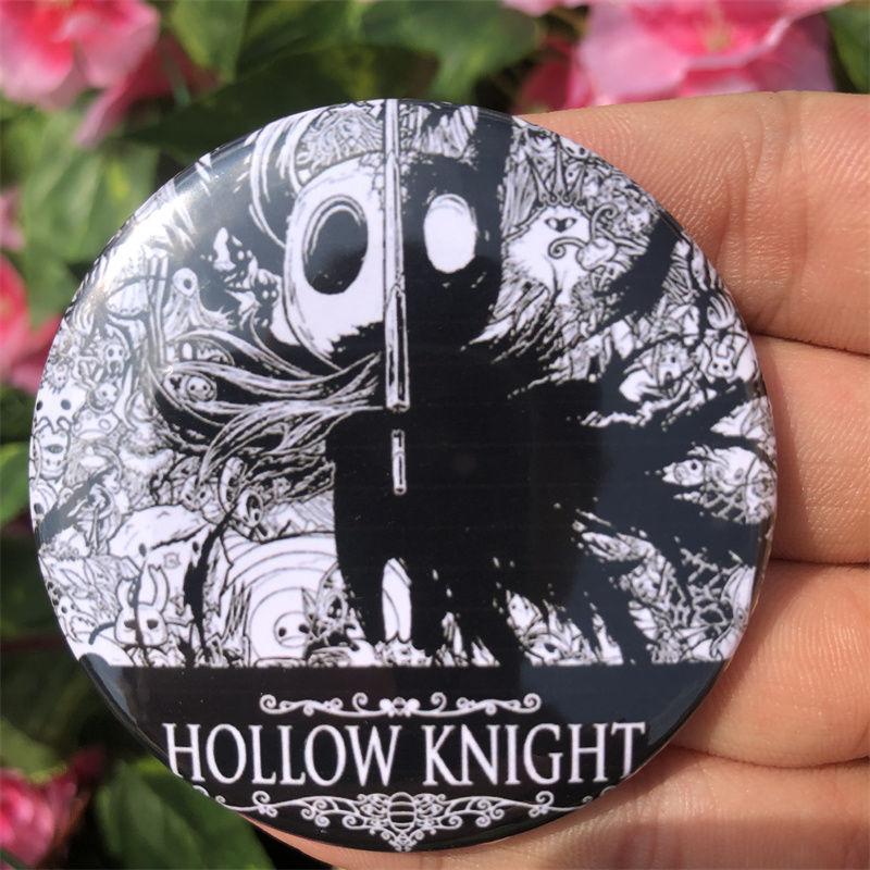

58MM Horror Anime Hollow Knight Round Brooch Cartoon Soft Button Pins DIY Clothing Buckle Badge Accessories Toys Gift for Fans