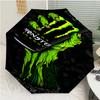 Monster Energy LOGO Print Automatic Umbrella, 8 Rib Iron Frame, Plastic Handle, Suitable for Outdoor Travel &Daily , Ideal Gift