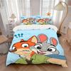 3pcs Nick, Judy Printed Bedding Set, Breathable And Soft, Machine Washable, Christmas Gift, Suitable for Bedroom Decoration, 091