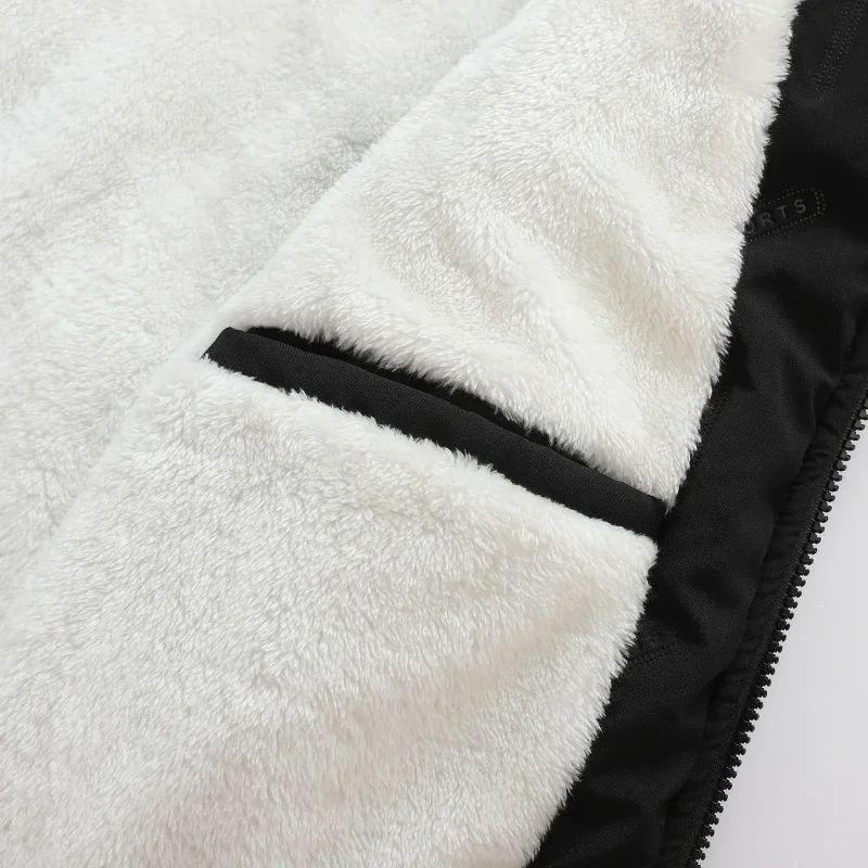 Large Size Men's Winter Vest Fur Fleece-Lined Warm Sleeveless Jacket Male Thicke Cotton Padded Casual White Big Plus Work