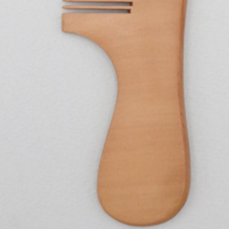 Daiso Peach Wood Handle Comb