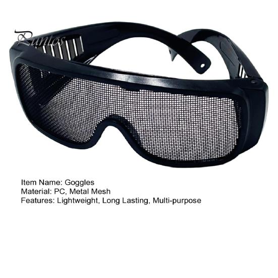 Schutzbrille Sicherheitsbrille mit Metallgitterlinse Schlagfest Arbeitsbrille Leicht Tragbar Outdoor Schutz Taktische Brille Stoßfest