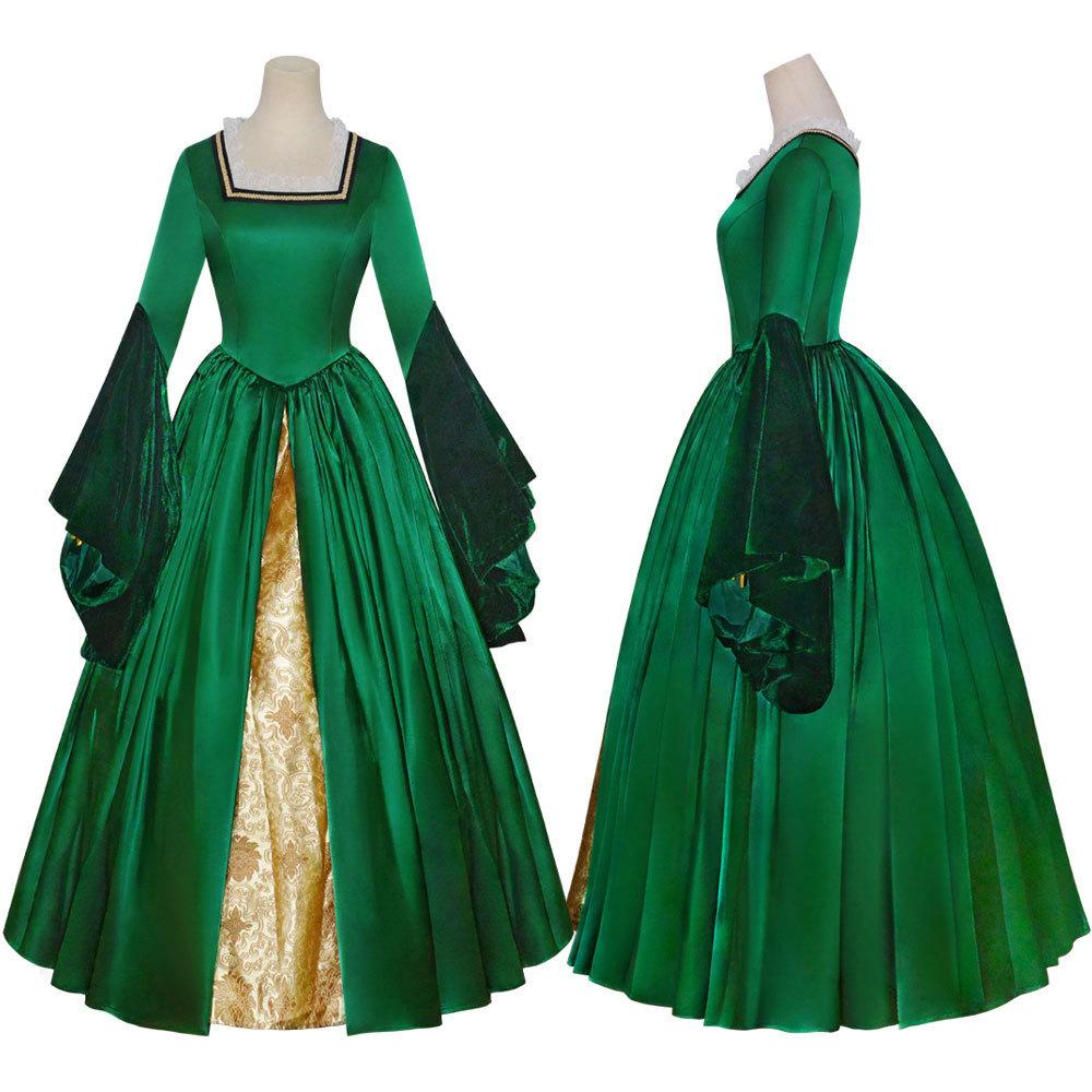 Princess Mary Tudor Renaissance Dress Cosplay Halloween Medieval Court Gown for Women
