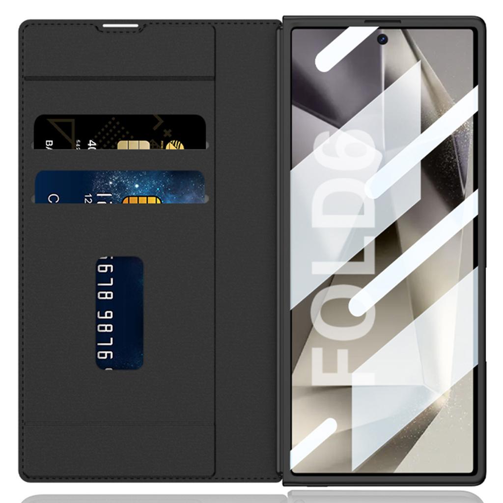 GKK For Samsung Galaxy Z Fold6 5G Kickstand Case Pencil Slot PC+PU Phone Cover with Screen Film