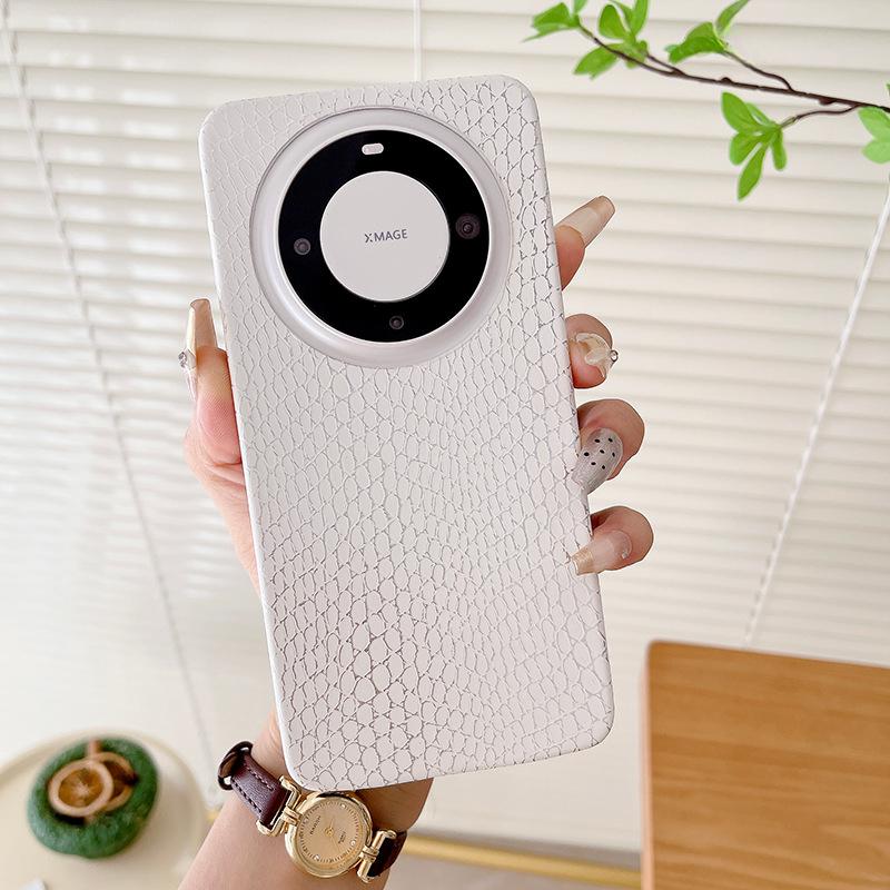 

Подходит для чехла для телефона Huawei Mate70pro, популярный чехол из кожи с тиснением под змею для Mate60, простой деловой чехол с защитой от падений Huawei Mate 60