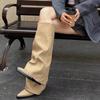 Women Pointed Toe High Boots Fashion Sexy Mid Heels Shoes Woman Chunky Trend Chelsea Boots Pumps Elegant Mujer Snow Goth Botas