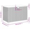 Garden Storage Box Gray 110x55x63 cm Poly Rattan Acacia Wood