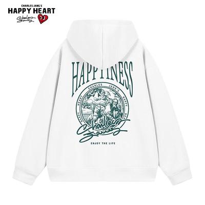 Unisex Charles Heart Graphic Loose Hoodie