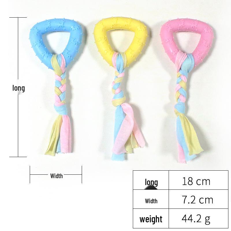 Eco-Friendly Indestructible Pet Dog Toys - Bite-Resistant Cotton Rope Fabric Molar Strips