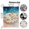 Pearl Painting DIY Kit Frameless Sleeping Cat Canvas Shiny Bead Art Creative Craft for Bedroom Living Room Decor