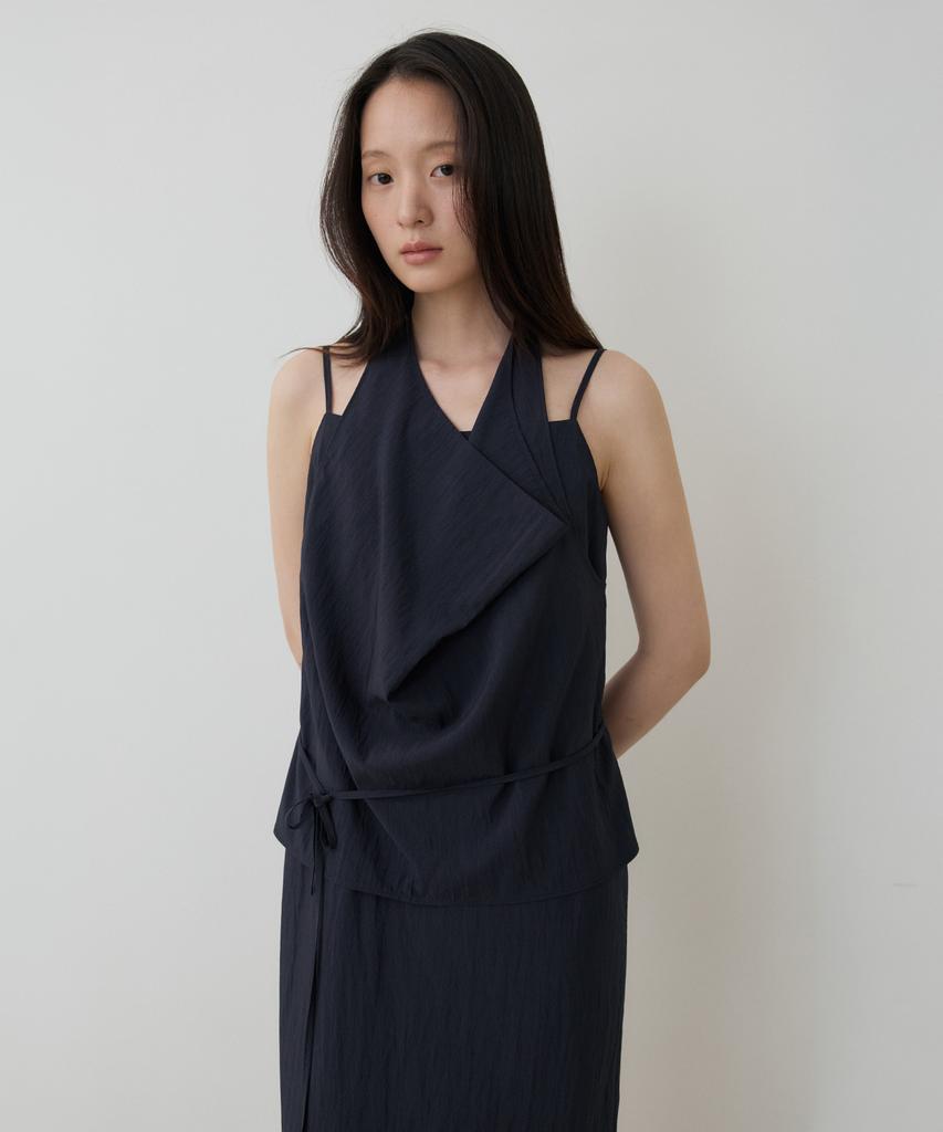 Towave Kamelie Halter Dress_Navy