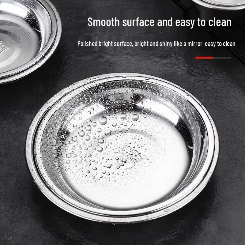 Stainless Steel Round Seasoning Dishes (10-Pack)
