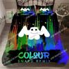 DJ Lovers Marshmello Hip Pop Music EDM Mosaic Bedding Set Single Twin Double Queen King Cal King Size Bed Linen Set