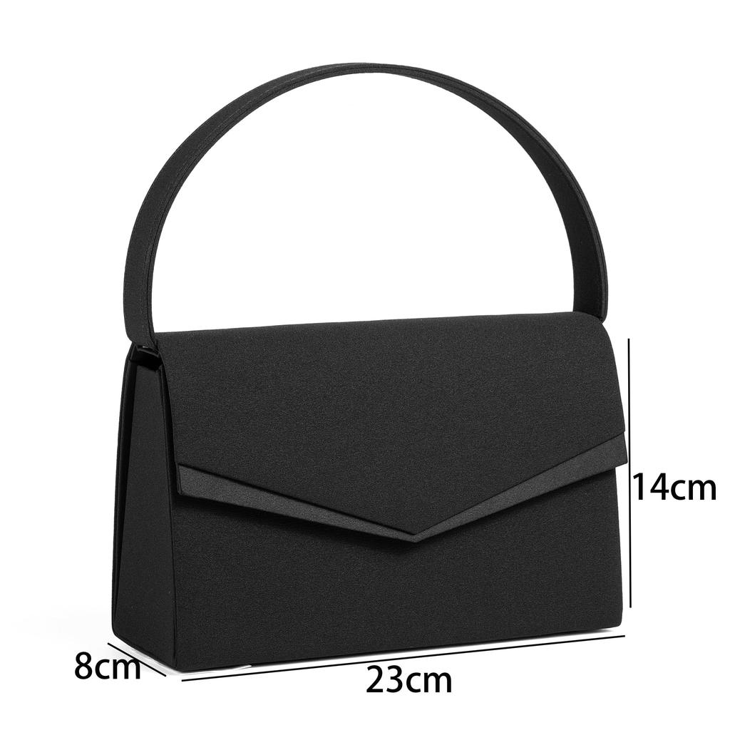Gruina Black Formal Bag, Lightweight, Black, Perfect for Weddings, Funerals, Entrance Ceremonies, Graduations, Funerals, and School Events (Black A)