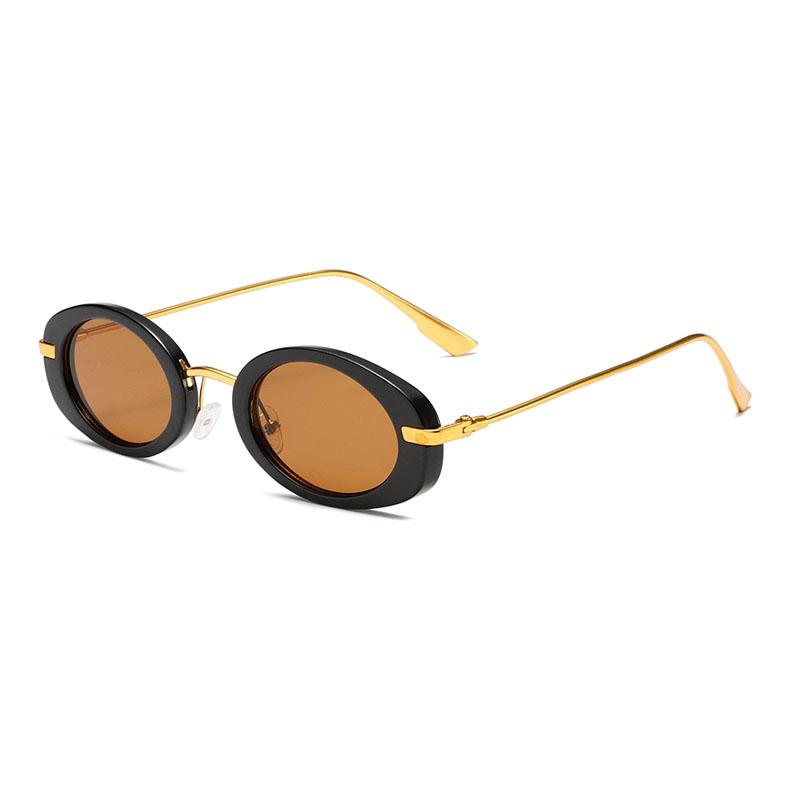 

Trendy Retro Metal Round Shades Women Stylish Design Driving Anti UV Sunglasses Multi Color Vacation Beach Sunglasses as picture shows